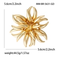 Broche dorado estilo fuegos artificiales para trajes de mujer con diseño de pétalos radiantes - Dorado