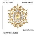 Elegante gouden sterbroche met champagne kristal en sprankelende strass voor dames - Champagne