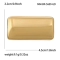 Spilla in lega dorata minimalista con dimensioni 4,5 cm e peso di 9,1 g - Oro