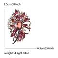 Exquisite Goldlegierung Blumenbrosche mit lila und rosa Kristallen für Schals und Mäntel - Lila