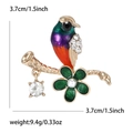 Spilla colibrì colorata con strass di cristallo su un ramo dorato con perla - Colorato