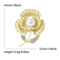 Eleganter Gold-Stiefmütterchen-Brosche mit Perle und Kristalldetail für Mäntel - Gold