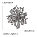 Spilla vintage in nero fucile con strass per abiti, misura 5,8cm x 5,3cm - Canna di fucile