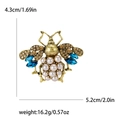 Vintage Goldene Bienenbrosche mit Perlen und Kristallen, 5,2 cm breit und 4,3 cm hoch - Antikgold