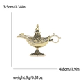 Broche vintage lampe d'Aladin dorée en émail, dimensions 4,8 cm par 3,5 cm - Or Antique