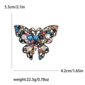 Prachtige vintage vlinderbroche met kleurrijke strasstenen en de afmetingen - Goud