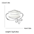 Broche masque médical créative en émail blanc avec détail de nœud et strass étincelants - Blanc