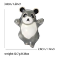 Broche hamster mignonne en alliage émaillé avec dimensions 3,8x2,8cm et poids 10,7g - Gris