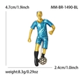 Spilla calciatore creativa con maglia blu e dimensioni di 4,7 cm di altezza e 2,4 cm - Calciatore / Blu (1490-BL)