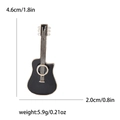 Creative black and gold enamel guitar brooch pin for fashion wear 4.6cm size - Black