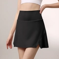 Gonna da tennis nera a vita alta con spacco per corsa e fitness yoga da donna - Taglia S / Pantaloni e gonne / Nero