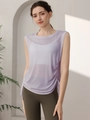 Débardeur de yoga violet clair en tencel avec cordons latéraux et coupe ample - 4 (S) / Violet