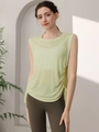 Haut de yoga vert clair avec cordons latéraux et tissu en maille respirante - 4 (S) / Jaune