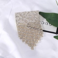 Elegante spilla con nappe d'argento e strass scintillanti per abiti da donna - Oro