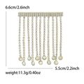 Broche de flecos dorados con cristales AB brillantes para accesorios de trajes - Dorado