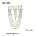 Goldfarbene Brosche mit funkelnden Strass-Quasten für einen eleganten Abend-Look - Gold