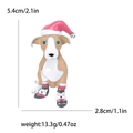 Schattige hondenbroche met roze hoed en schaatsen, gedetailleerde maten en gewicht - Geel (MM-BR-2032-Geel-YL)