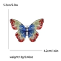 Elegant enamel butterfly brooch in vibrant colors with 5.2cm x 4.0cm dimensions - Red 2049-RD