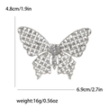 Dettaglio della spilla a farfalla con dimensioni 4,8x6,9cm e peso di 16g indicati - Argento 2320-SL
