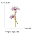 Spilla a margherita in smalto rosa con dimensioni 5,8 cm di altezza e 3 cm di larghezza - Viola