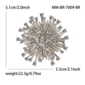Élégante broche flocon de neige avec diamants tchèques pour robes de soirée - Café (MM-BR-7009-BR)