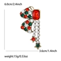 Spilla a stella retrò con strass, cristallo rosso e fiocco, 6,0 cm per 3,6 cm - Rosso