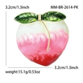 Spilla a forma di pesca rosa con foglia verde e finitura sfumata misura 3,2 cm - Sfumatura Rosa (粉色2614-PK)