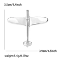 Dettaglio della spilla aereo argento con dimensioni 3,9 cm di larghezza e 3,5 cm di lunghezza - Argento