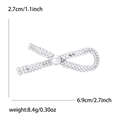 Elegant bow-shaped alloy brooch with white faux pearls for women suit jackets - Silver
