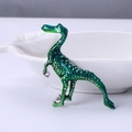 Süße Brosche mit grün-blauem Dinosaurier-Motiv und feiner Schuppenstruktur - Grün