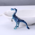 Niedliche Cartoon Dinosaurier Brosche mit blauem Farbverlauf und Emaille-Schuppen - Blau