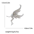 Elegante spilla a fata in argento con cristalli bianchi e ali in zircone colorato - Argento (2839)
