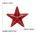 Mini spilla a stella rossa con design geometrico in smalto 3D, dimensioni 3,0cm x 2,8cm - Rosso