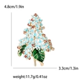 Himmelblaue Hortensien-Blumenbrosche mit roten Details und grüner Emaille, Höhe 4,8 cm - Blau