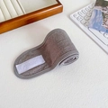 Gray microfiber spa headband with adjustable hook and loop fastener for skincare - Gray