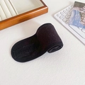 Adjustable black microfibre spa headband with velcro fastener for skincare and yoga - Black