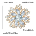 Detaillierte Größen- und Gewichtsinfos für diese luxuriöse Strass-Sonnenblumenbrosche - Gold Stil (MM-BR-2856-GD)