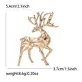 Spilla ad alce dorata con sfaccettature geometriche per abiti, misura 5,4cm x 3,7cm - Oro