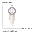 Spilla orologio in oro rosa con nappe e strass, dimensioni 10,3 cm per 3,9 cm misura - Oro