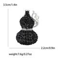 Broche de lujo de calabaza con diamantes de imitación negros y medida de 3.5cm por 2.2cm - Negro