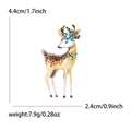 Modische Legierung Sika Hirsch Brosche mit Emaille und blauen Blumendetails - Gelber Stil (MM-BR-3325-YL)