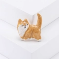 Cute enamel orange cat brooch pins with artistic sand pattern for apparel accessories - Yellow Cat (MM-BR-Yellow-3528-YL)