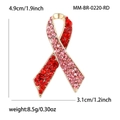Elegante spilla a fiocco in oro con strass rossi e rosa, misura 4,9 cm x 3,1 cm - Strass Rosso + Strass Rosa