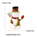 Christmas snowman alloy brooch with dimensions 1.4x1in and weight 8.8g specifications - White (MM-BR-3889-White-WH)