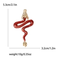 Spilla drago smaltata rossa in metallo dorato con dimensioni e informazioni sul peso - Rosso (MM-BR-3944-RD)