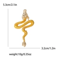 Spilla drago cinese dorata in smalto con scaglie, dimensioni 5,3 cm x 3,2 cm - Giallo (MM-BR-3944-YL)