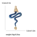 Spilla a drago in smalto blu con dettagli dorati, misura 5,3x3,2cm, peso 10g - Blu (MM-BR-3944-BL)