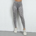 Leggings de yoga para mujer con estampado de leopardo, talle alto y bolsillos laterales - S / 44839 Leggings Gris