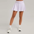 Tennisrock in Fliederlila mit hoher Taille und integrierter Innenshorts für Yoga und Sport - S / Romantisches Lila