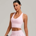 Canotta sportiva da yoga rosa chiaro da donna con gonna coordinata, completo fitness - S / Rosa Sakura